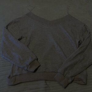 Women's brown off shoulder Sweater